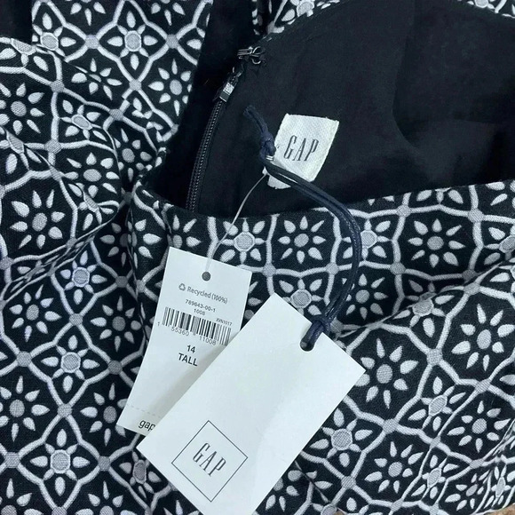 Gap Sleeveless Linen Dress V-Neck Pockets Size 14 Tall - Picture 4 of 6